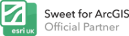 A logo for the Sweet for ArcGIS app